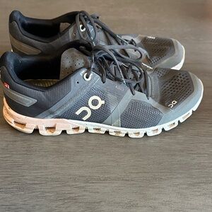 On Running Men's Charcoal and White Athletic Shoes
